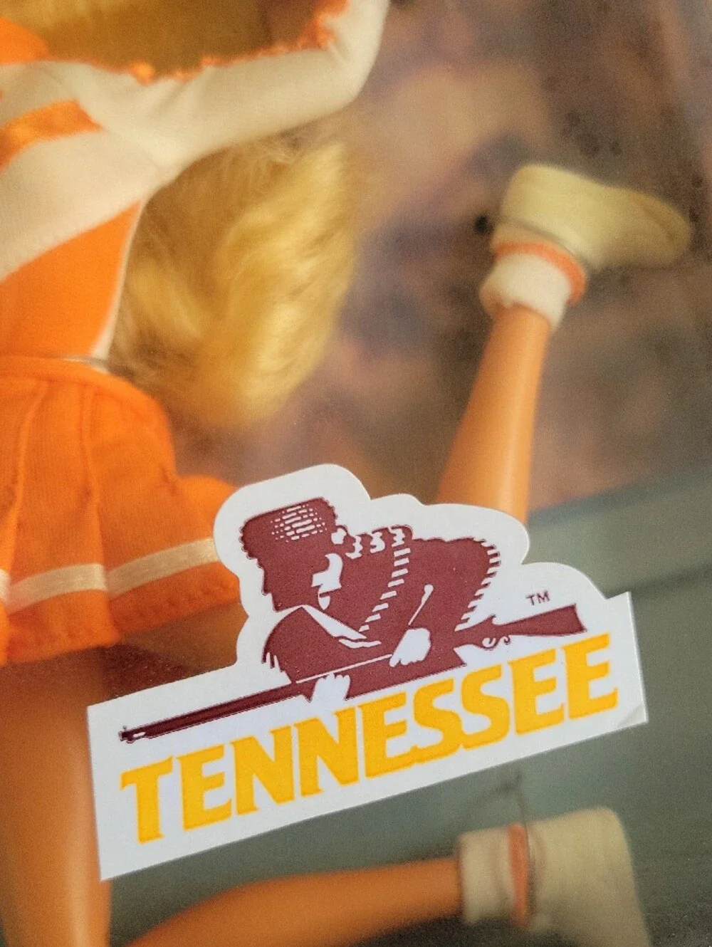 Barbie Tennessee Cheerleader Doll in Orange & White